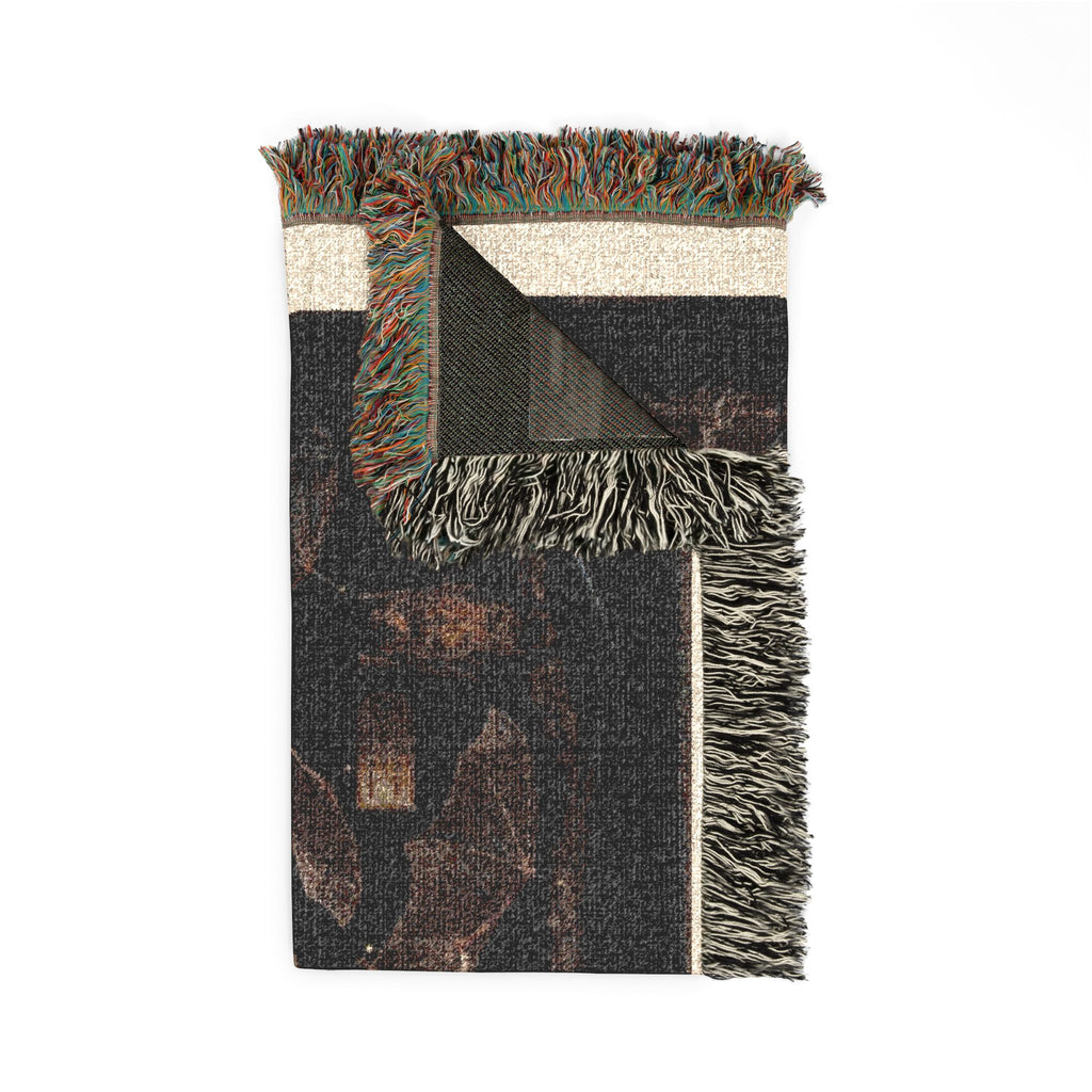 Skull Trio Woven Blanket — Gothic Throw for Halloween & Dark Home Decor